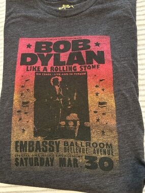 Bob Dylan dark grey Graphic Tee with Concert Print